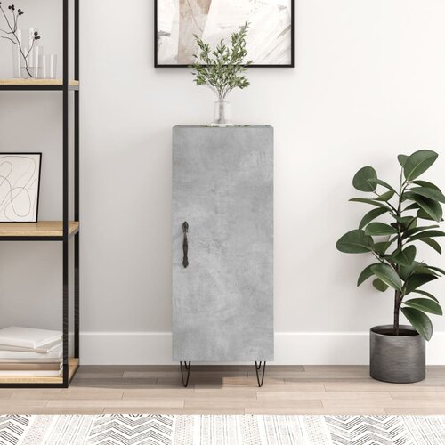 vidaXL Komoda betonsko siva 34,5x34x90 cm inženirski les Cene