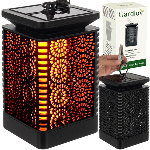  Solarna viseća vrtna lampa lanterna IP44 imitacija plamena 15cm Slike