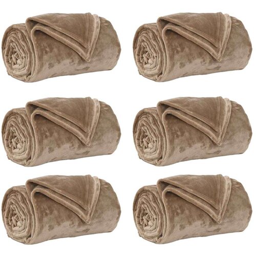  Pokrivači za bacanje 6 pcs Kamel 150 x 200 cm Runo Slike