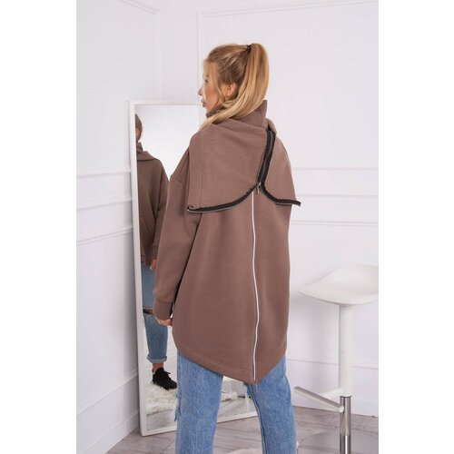 Kesi Insulated sweatshirt with a mocha zipper at the back Slike