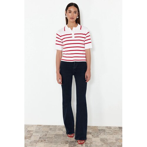 TRENDYOLMILLA Ženska bluza TWOSS24KZ00048, Belo-crvena Cene