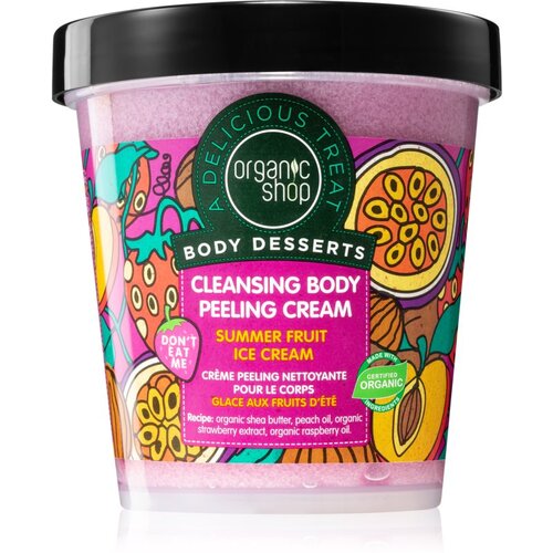 Organic Shop Body Desserts Summer Fruit Ice Cream piling krema za či&amp;scaron;ćenje 450 ml Slike