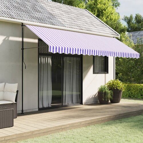  Zamjenska tkanina za rub tende plavo-bijele pruge 430x20 cm - Plava i bijela 4.5 m 1 Cijene