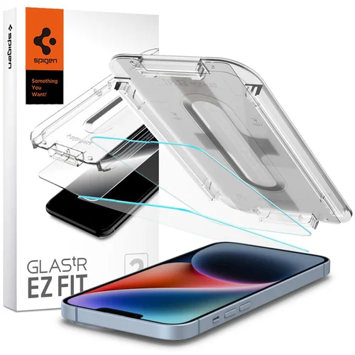 Spigen GLAS.TR EZ FIT 2-Pack - Kaljeno steklo za iPhone 14 / iPhone 13 Pro / iPhone 13 2 kosa, (21626080)