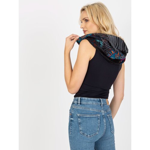 Fashion Hunters Black scarf scarf with prints Slike