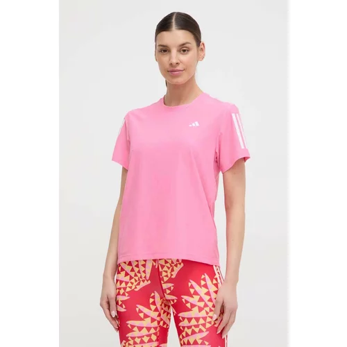 Adidas Kratka majica za tek Own the Run roza barva