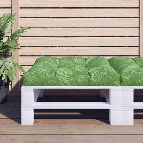 vidaXL Jastuk za palete s uzorkom li&scaron;ća 70 x 70 x 12 cm od tkanine Cijene