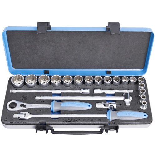 Unior set ključeva nasadni colovni u setu dvanaestougaoni 1/2" u metalnoj kutiji 190BI12P23IN 611943 Cene