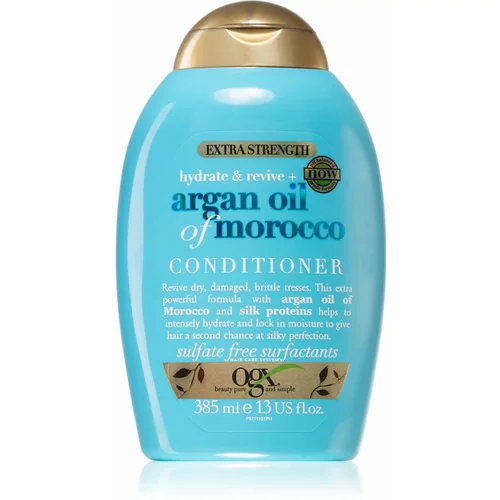 OGX Argan Oil Of Morocco Extra Strenght obnavljajući regenerator za oštećenu kosu 385 ml