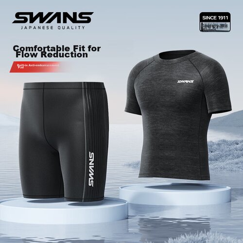 Swans Muški dvodelni kupaći kostim, Crni Cene