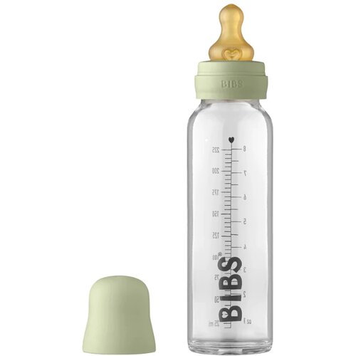 Bibs staklena flašica za bebe complete set 225ml, sage Cene
