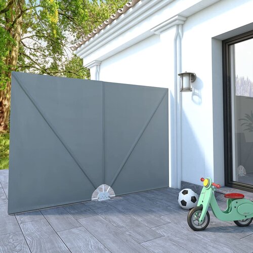 VidaXL sklopiva bočna tenda siva 240 x 160 cm Slike