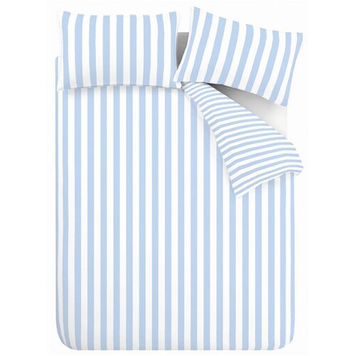 Sassy B Bela/modra 3-delna posteljnina za zakonsko posteljo 200x200 cm Stripe Tease &ndash; Cene