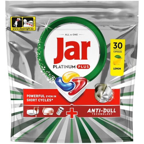 Jar Platinum+ Lemon kapsule za strojno pranje posuđa 30 kom Slike