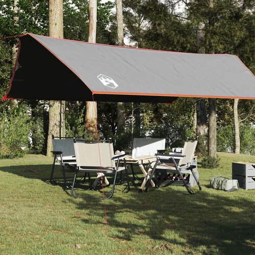 VidaXL Cerada za kampiranje sivo-narančasti 500 x 294 cm vodootporna Slike