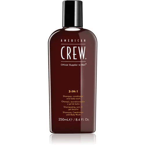 American Crew Hair & Body 3-IN-1 šampon, balzam in gel za prhanje 3v1 za moške 250 ml