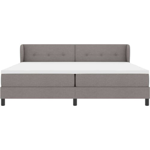 Box spring krevet Sivo-smeđa 200 x 200 cm tkanina Slike