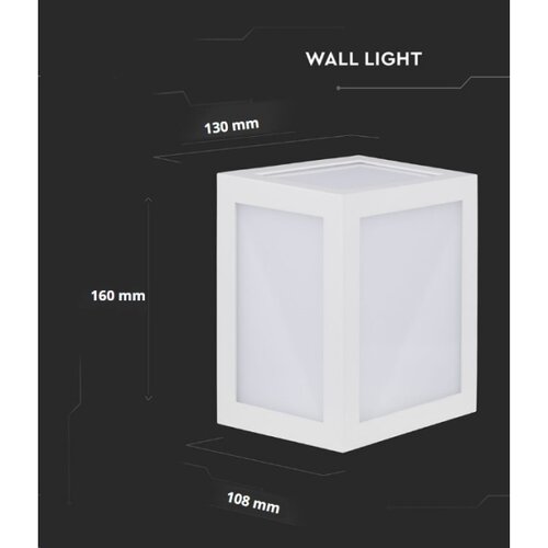  LED spolja&amp;scaron;nje zidno svetlo LED/12W/230V 3000K IP65 bela Slike