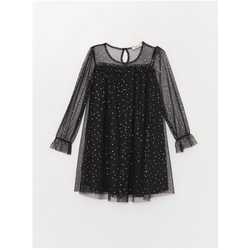 LC Waikiki Girl&amp;#039;s Crew Neck Long Sleeve Tulle Dress Slike