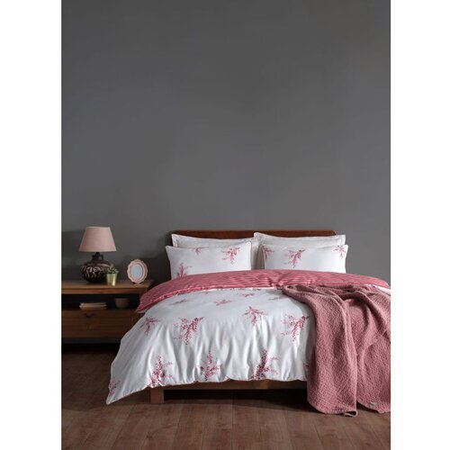  meltem - pink whitepink ranforce super king quilt cover set (eu) (it) Cene