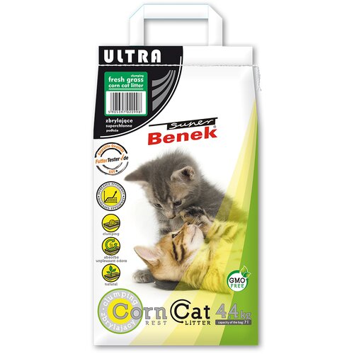 Benek Super Corn Cat Ultra svježa trava - 7 l (oko 4,4 kg) Cijene