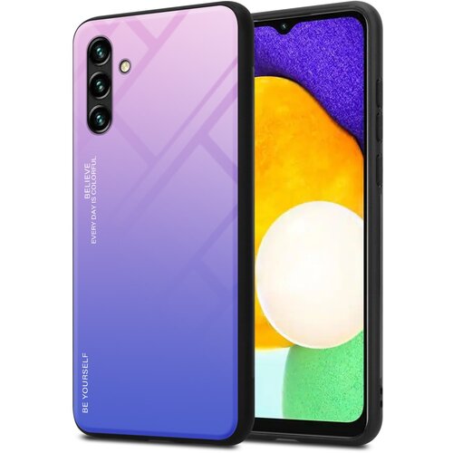 Cadorabo Ohi&scaron;je, združljiv s Samsungom v roza - modri - dvobarvni za&scaron;čitni pokrov iz silikona TPU in hrbta iz kaljenega stekla, (20617334) Cene