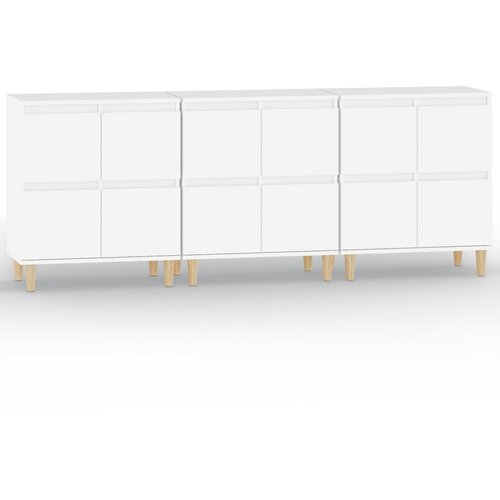 Maison Chic Komoda - Predalnik 3 kosa bela 60x35x70 cm inženirski les, (21722416) Cene