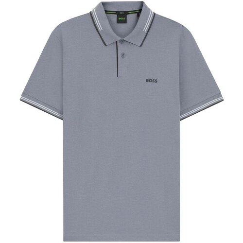 Boss Slim Fit Paul Polo Shirt Dark Grey/White Siva Slike
