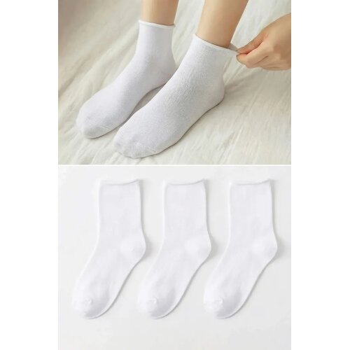 TRENDYOLMILLA Ženski set čarapa Thmss26Co00007, 3 para, Beli Slike