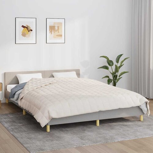  Teška deka svijetla krem 200x200 cm 9 kg od tkanine Cene