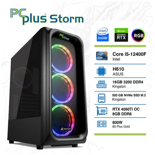 PCPLUS Storm i5-12400f 16gb 1tb nvme ssd geforce rtx 4060 ti Slike