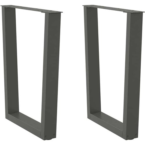 VidaXL Noge blagovaonskog stola V-oblika 2 kom antracit 70x(72-73,3)cm Slike