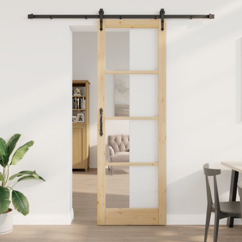vidaXL Drsna vrata s kompletom strojne opreme "ORKDAL" 78x232 cm Cene
