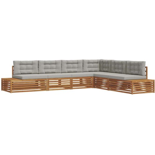  Set vanjskih sofa s jastukom 19 Komad Prirodna i svijetlo siva Slike
