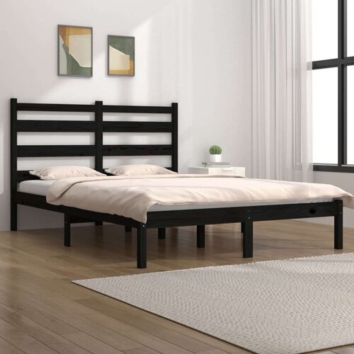  Za krevet od masivne borovine crni 140 x 190 cm Slike