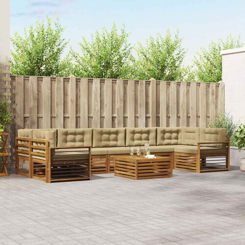  Set vanjskih sofa 8 kom. Prirodna i bež Cijene