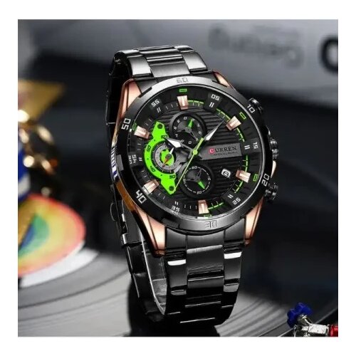 Curren 8402 black green sat Slike