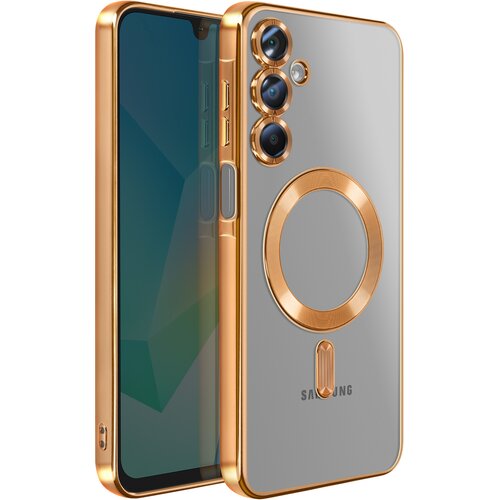AVIZAR Ovitek za Samsung Galaxy A16, združljiv z MagSafe, s kromiranim robom, Zlata, (5000190668) Cene