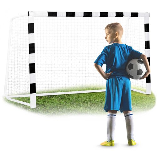 Neo-Sport Durable Football Goal 180 x 120 x 60 cm - NS-464 Black and White, (21740553) Cene