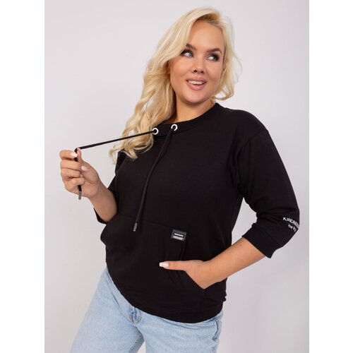 Fashion Hunters Black loose blouse plus size Slike