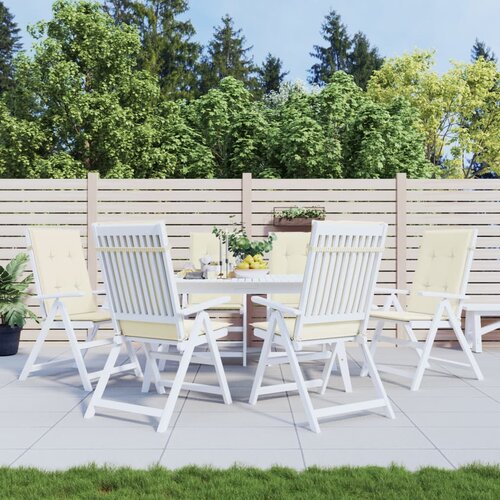  Jastuci za vrtne stolice 6 kom krem 120 x 50 x 3 cm od tkanine Cijene