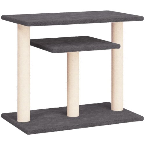 vidaXL Mačji praskalnik s plo&scaron;čadjo temno siv 62,5 cm, (20796879) Cene
