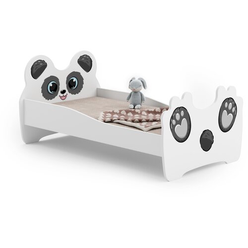 Kobi Furniture Enojna otroška postelja Panda 140x70 z vzmetnico, (20630354) Cene