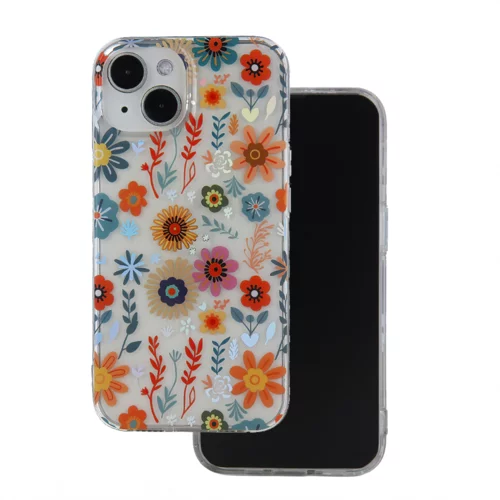 Onasi Silikonski ovitek Hippie Flower za Samsung Galaxy A35 - oranžen