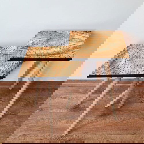 Hanah home 2Shp351 - camel camel nesting table (2 pieces) Cene