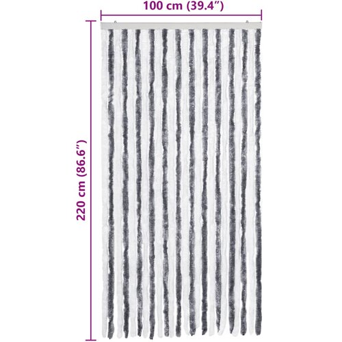  Zastor protiv insekata sivo-bijeli 100 x 220 cm &amp;scaron;enil Slike