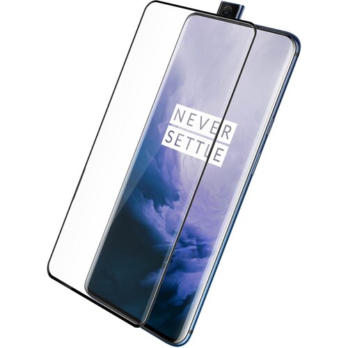 AVIZAR kaljeno steklo oneplus 7 pro / 7T pro, ukrivljena zašcita zaslona, 9H odporna, proti praskam in udarcem - prosojen crn obris, (20607235) Cene