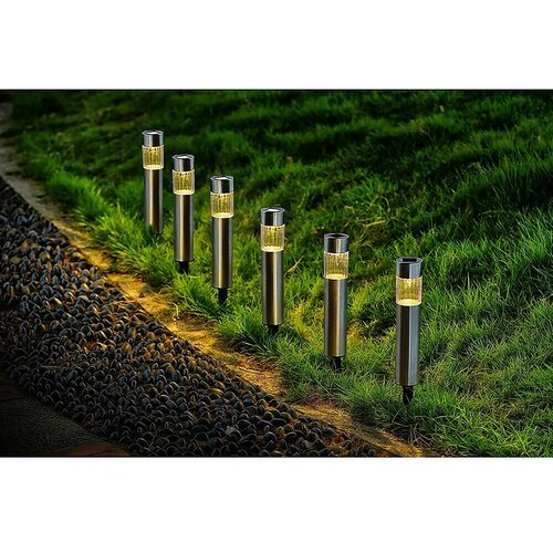 BAUHAUS Set solarnih svjetiljki Mini (Prekidač za uključivanje / isključivanje, LED, Trajanje osvjetljenja: 6 h - 8 h, 6 Kom., Boja svjetla: Topla bijela, Srebrna) Cijene