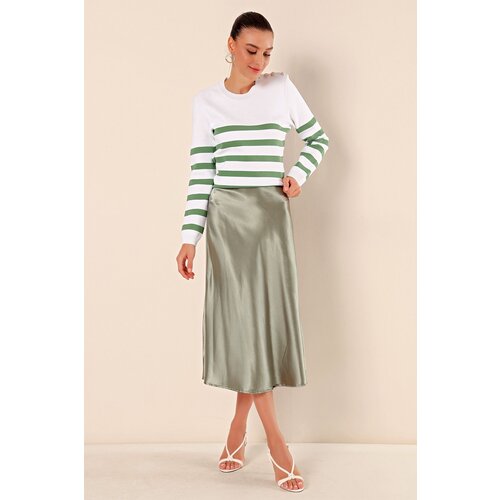 Bigdart 15806 Satin Skirt - Cagla Slike