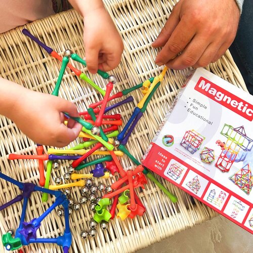 Woopie magnetske građevinske kocke, kreativna slagalica, 110 dijelova Slike